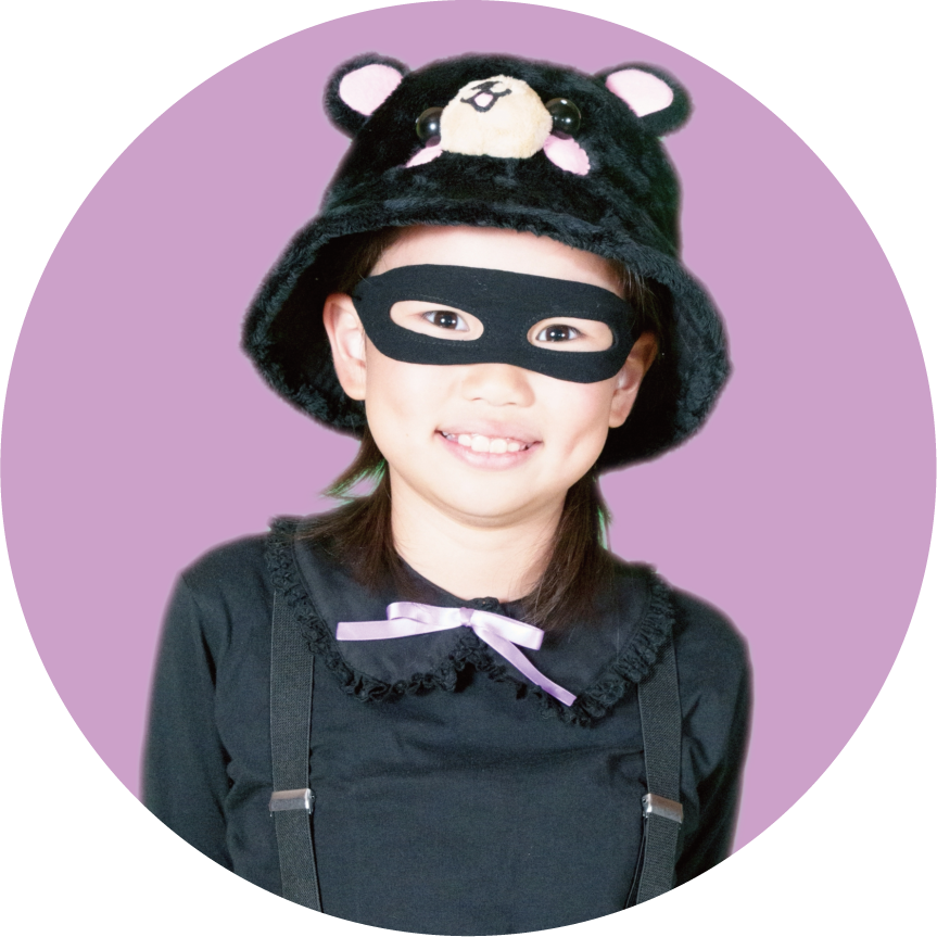 あーちゃんの写真（くま帽子・マスク）