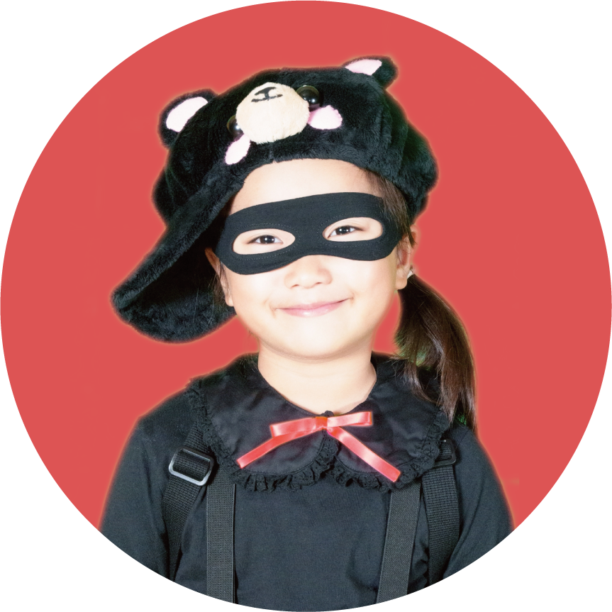 みーみの写真（くま帽子・マスク）