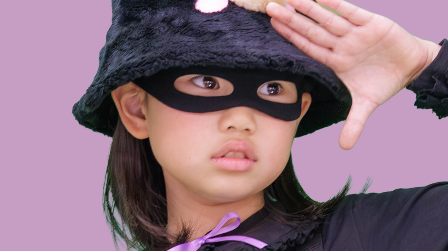 あーちゃんの写真（くま帽子・マスク）